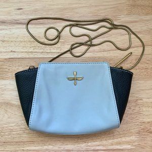 Pour La Victoire Elie Mini Crossbody Bag - Light and Navy Blue